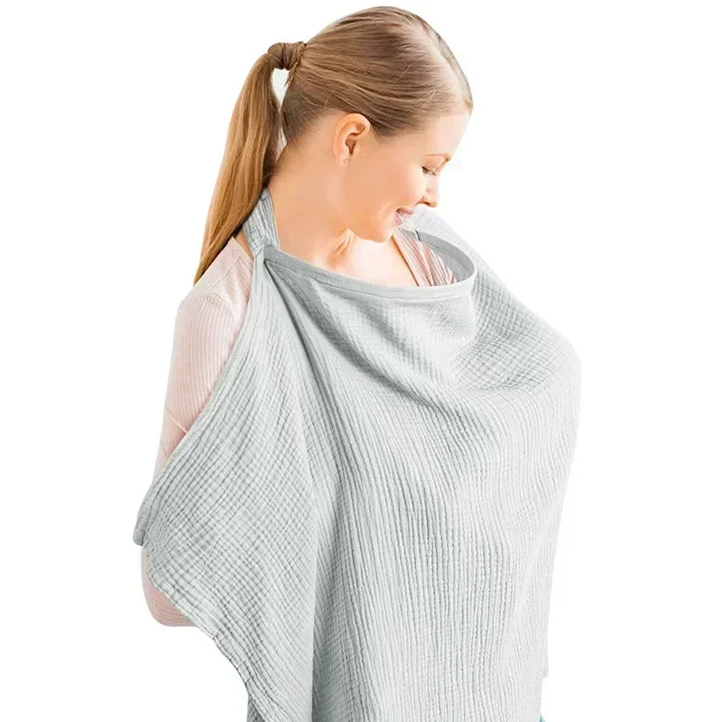 Couverture d'allaitement respirante en tissu coton bio pour bébé tablier d'allaitement réglable confidentialit