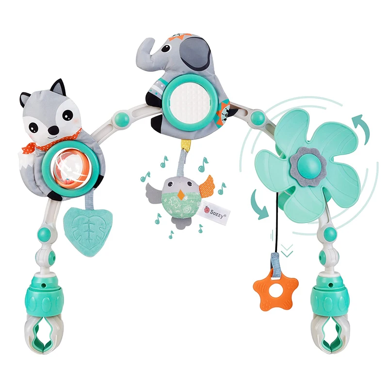 Poussette bébé arc jouet berceau bébé Mobile Musical Animal pliable voyage siège de voiture activité videurs l