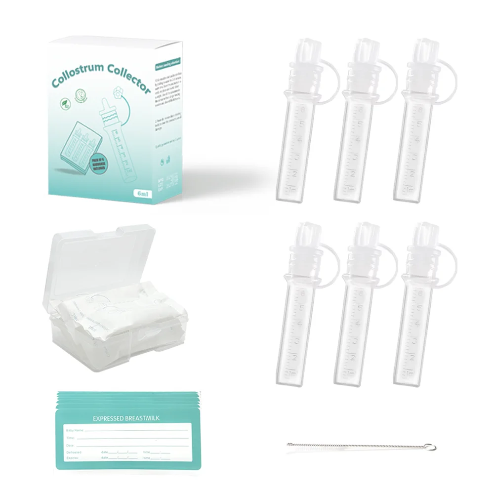 Kit collecteur de colostrum 6 pièces 6ml, collecte de lait maternel