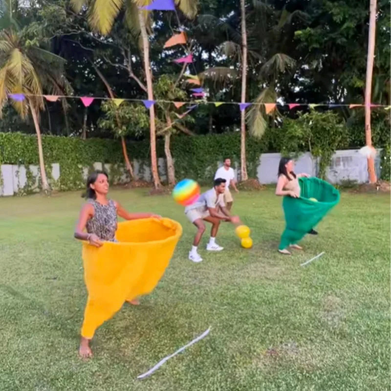 Jeu de réunion d'équipe en plein air pantalon de grandmère géante jeu