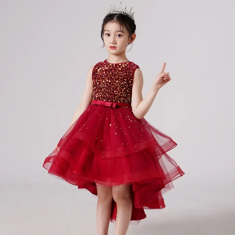 Robe de Gala pour Fille de 5 à 12 Ans Tenue de Princesse Lolita Cosplay Élégante pour Soirée Mariage ou Cérémo
