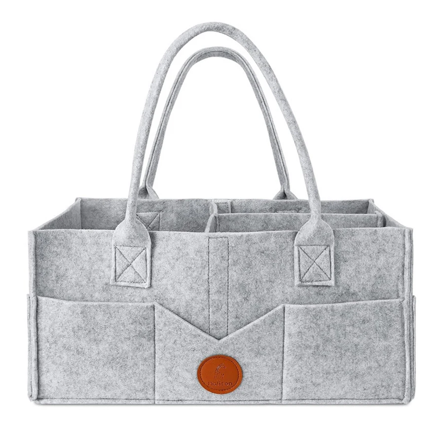 Sac de rangement en feutre Naitron compartiments multiples poignées renforcées organisation bébé jouets couche