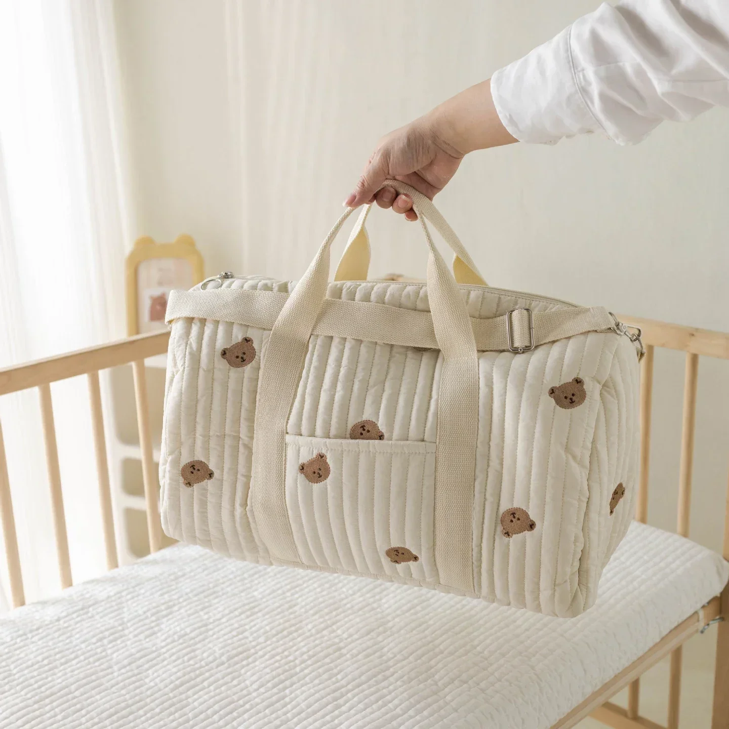Grand sac à langer pour maman, sac à langer pour bébé, sacs fourre-tout à bagages portables, sac de messager p