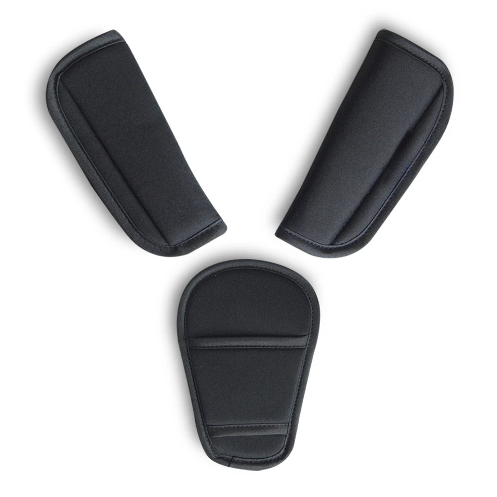 Protection épaules rembourrées pour poussette bébé coussinets confortables antifrottement durables noir