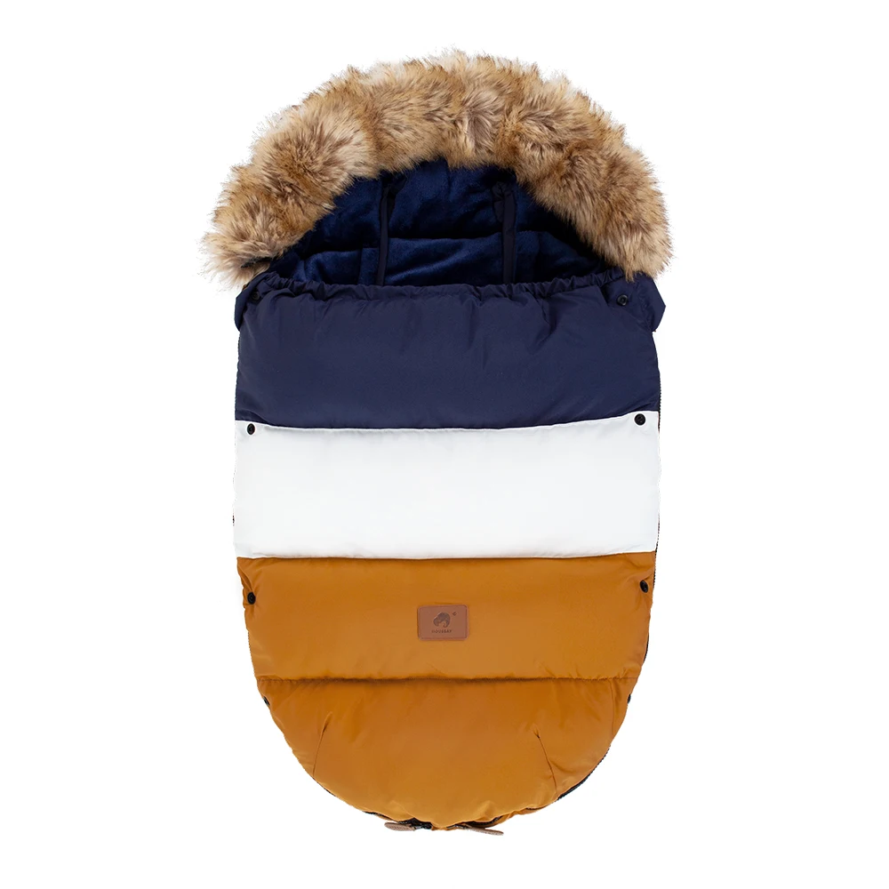 Sac de couchage bébé hiver poussette chaussettes épaisses fourrure amovible coupevent universel landau accesso