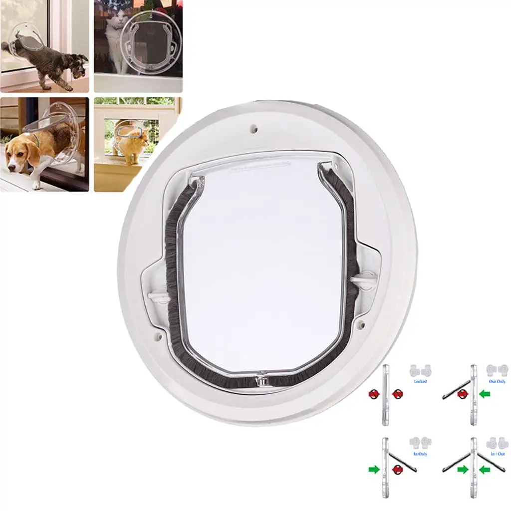 Porte à rabat pour animaux de compagnie fenêtre en verre design moderne sécuritaire pour chiens et chats acces