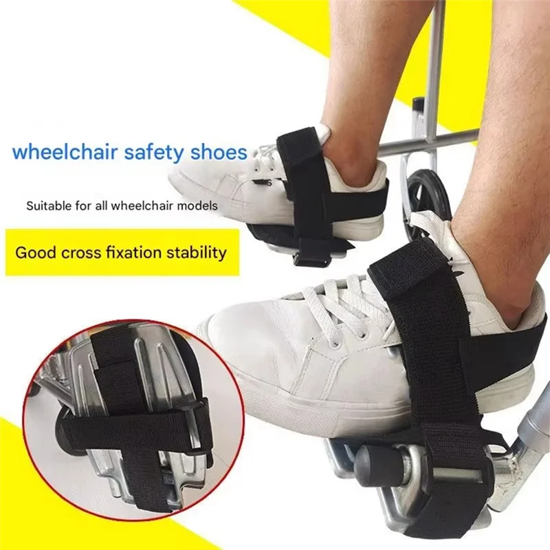 Ceinture de sécurité pour fauteuil roulant fixe antichute retenue des pieds chaussures de sécurité personnes â