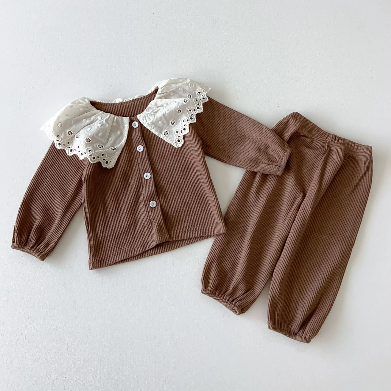 Ensemble vêtements bébé automne hiver cardigan tricoté bas de cloche