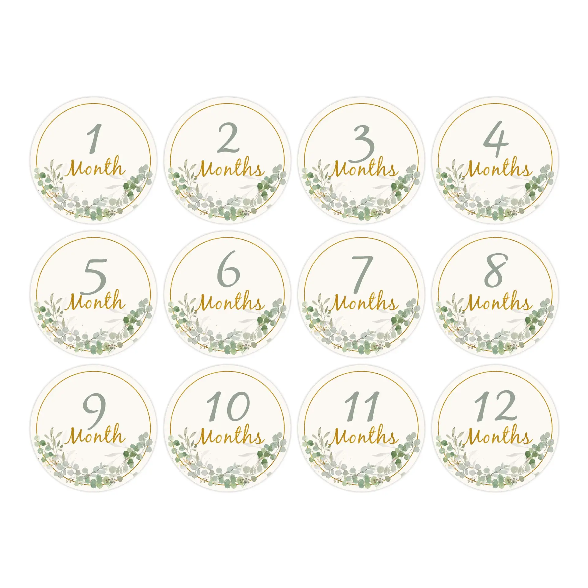 Cartes de jalons de développement pour bébé 12 mois photo props accessoires de naissance cadeau anniversaire d