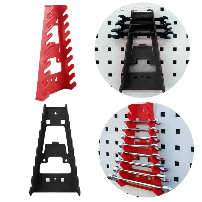 Porteclés mural en plastique solide organizateur de clés support de rail rangement outils design moderne rouge