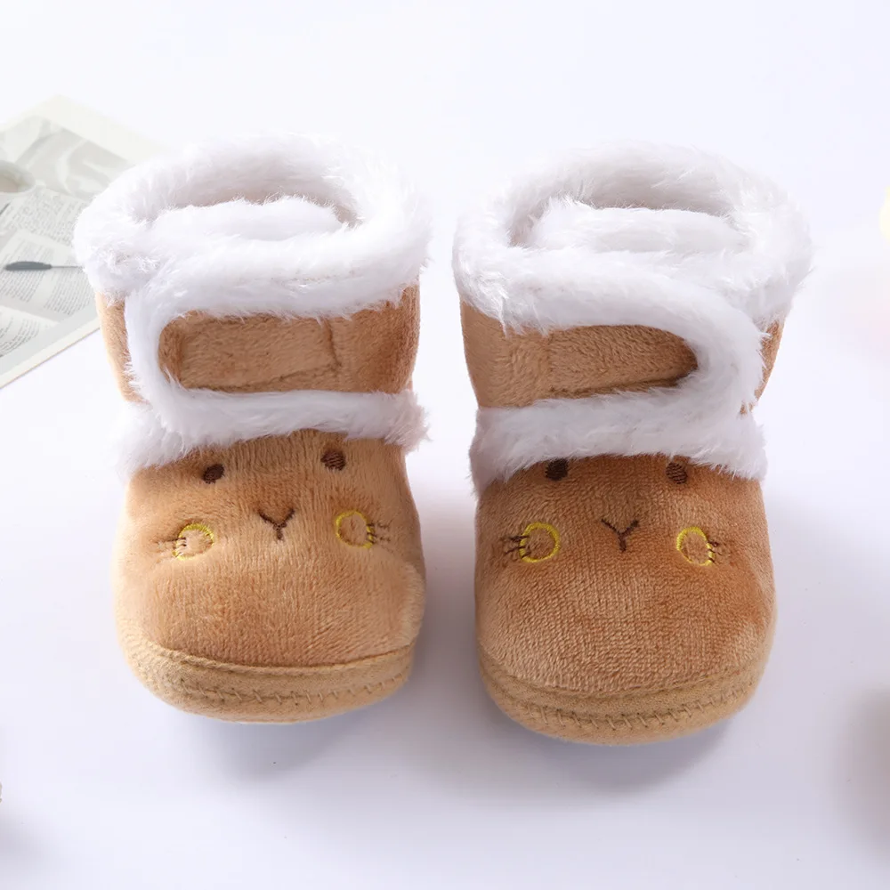 Chaussons bébé fille garçon 15 ans hiver faux fourrure velcro
