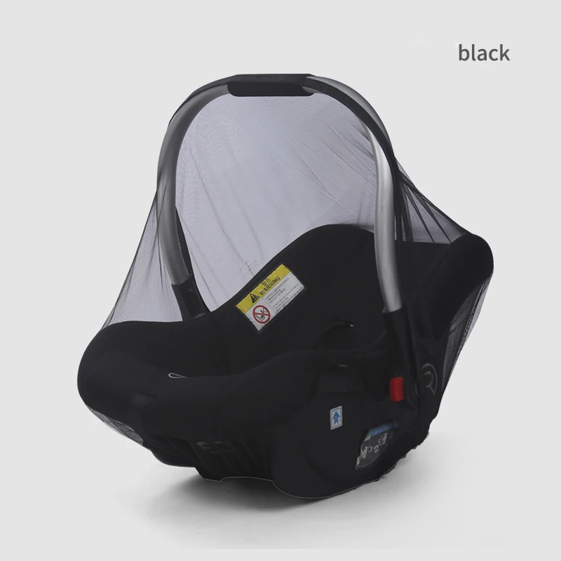 Moustiquaire poussette bébé antiinsectes filet maille haute qualité respirant doux léger portable noire