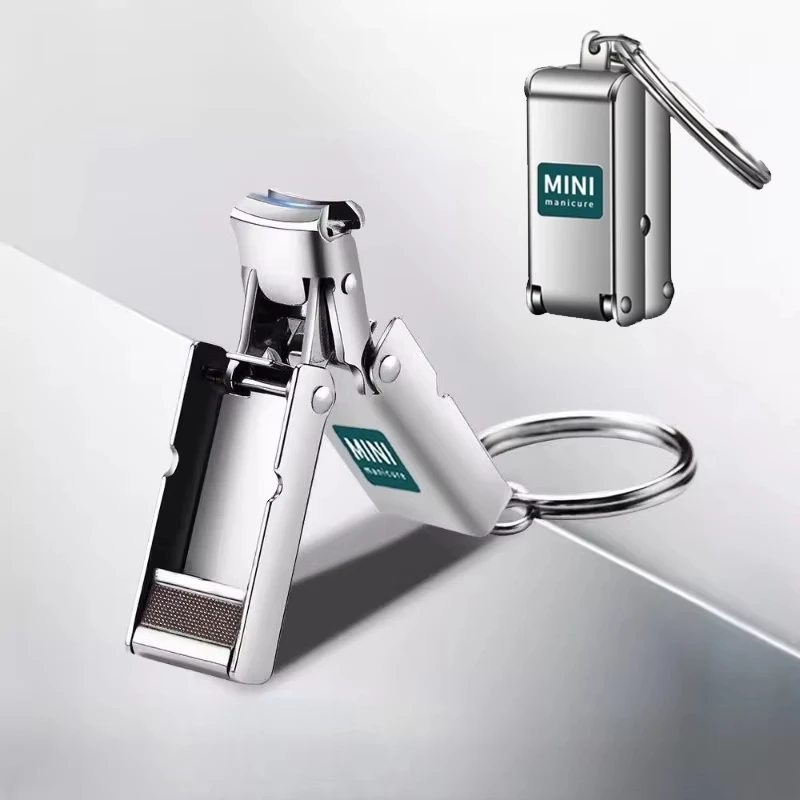 Coupeongles portable en acier inoxydable mini manucure ergonomique avec anneau porteclés outil de soin bébé pr