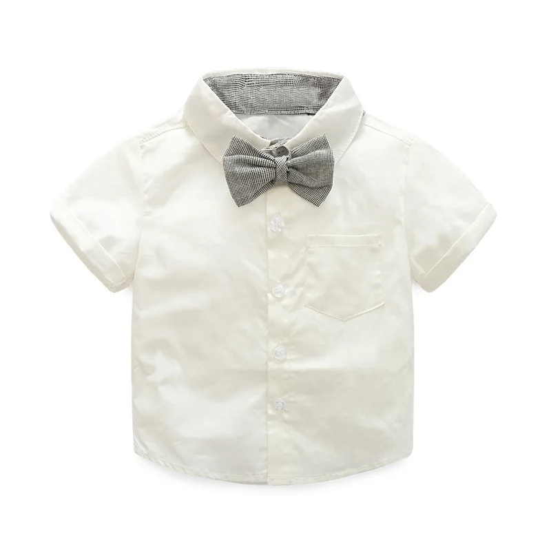 Chemise formelle pour enfant manches courtes nœud papillon coton 26 ans