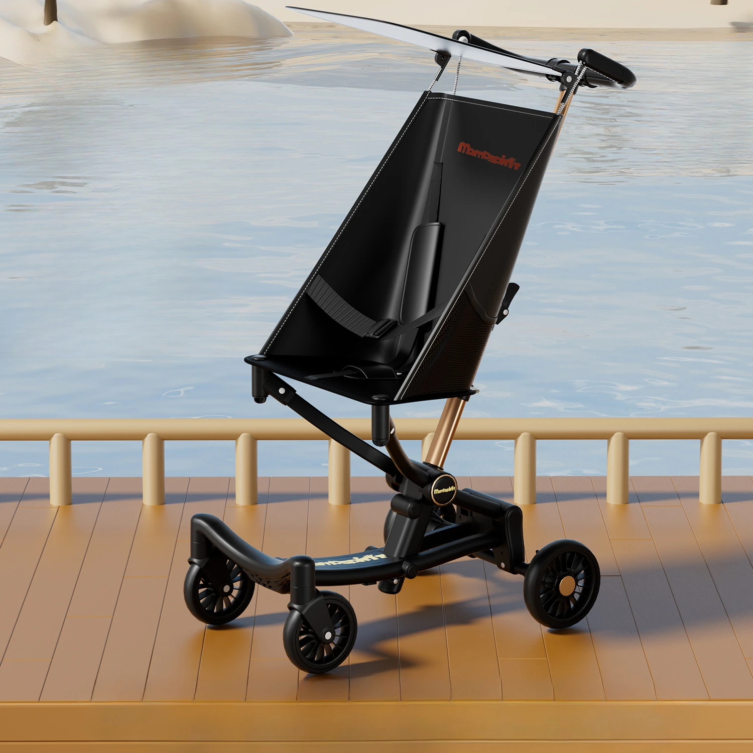 Poussette de poche légère et facile à transporter pliable 4 roues pour bébé nouveauné toddler usage quotidien 