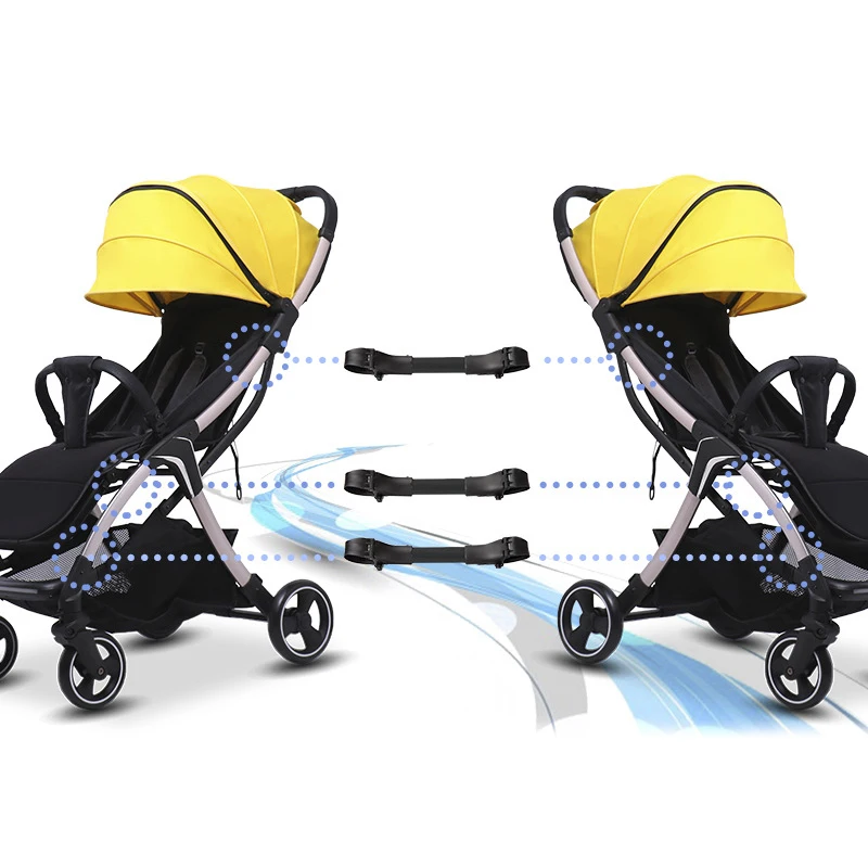 Connecteur universel pour poussettes doubles et multiples ZTOYL 3 pièces joints sécurisés ajustables aluminium