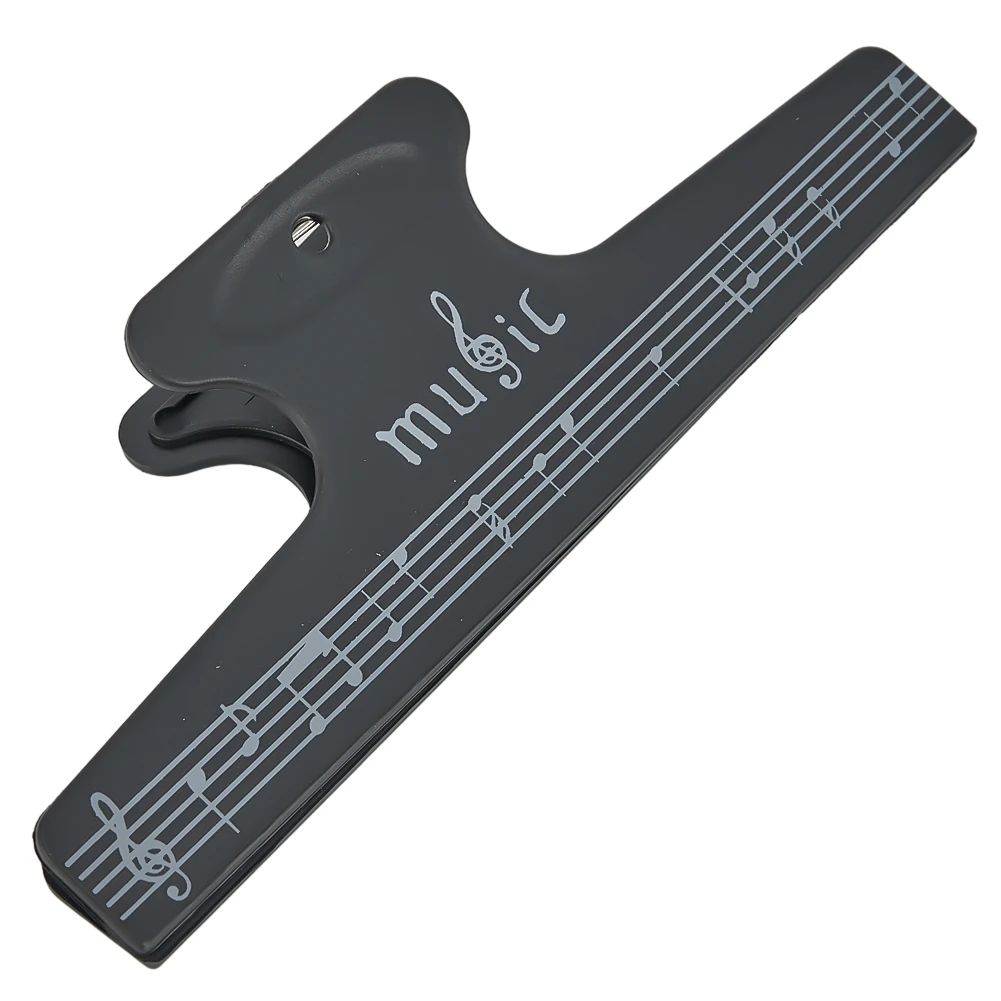 Clip pour partitions de musique noir avec notes gravées support de feuilles pour piano violon guitare en plast