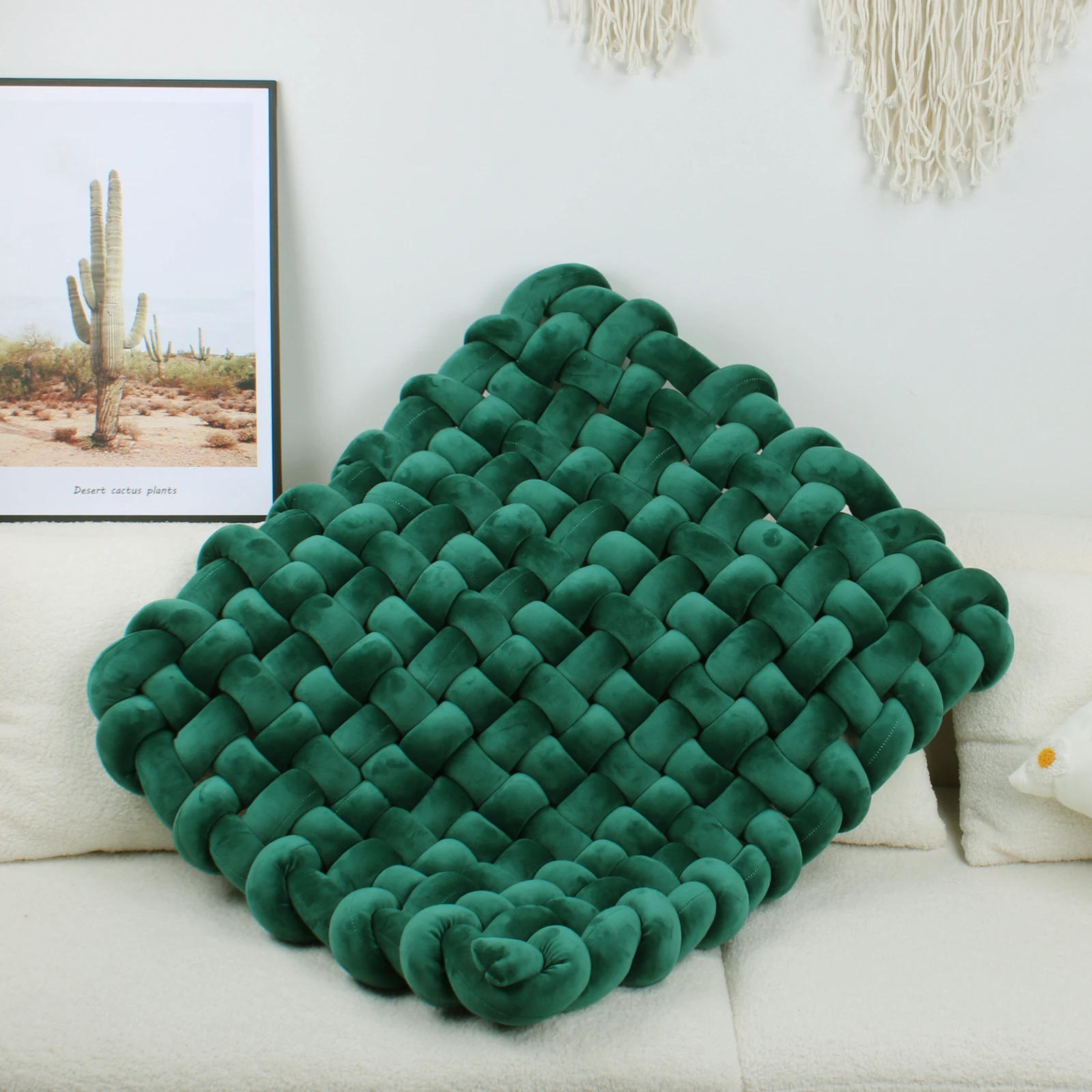 Tapis d'escalade bébé 70x80cm accessoires photo couverture coussin tressé décoration intérieure style moderne 