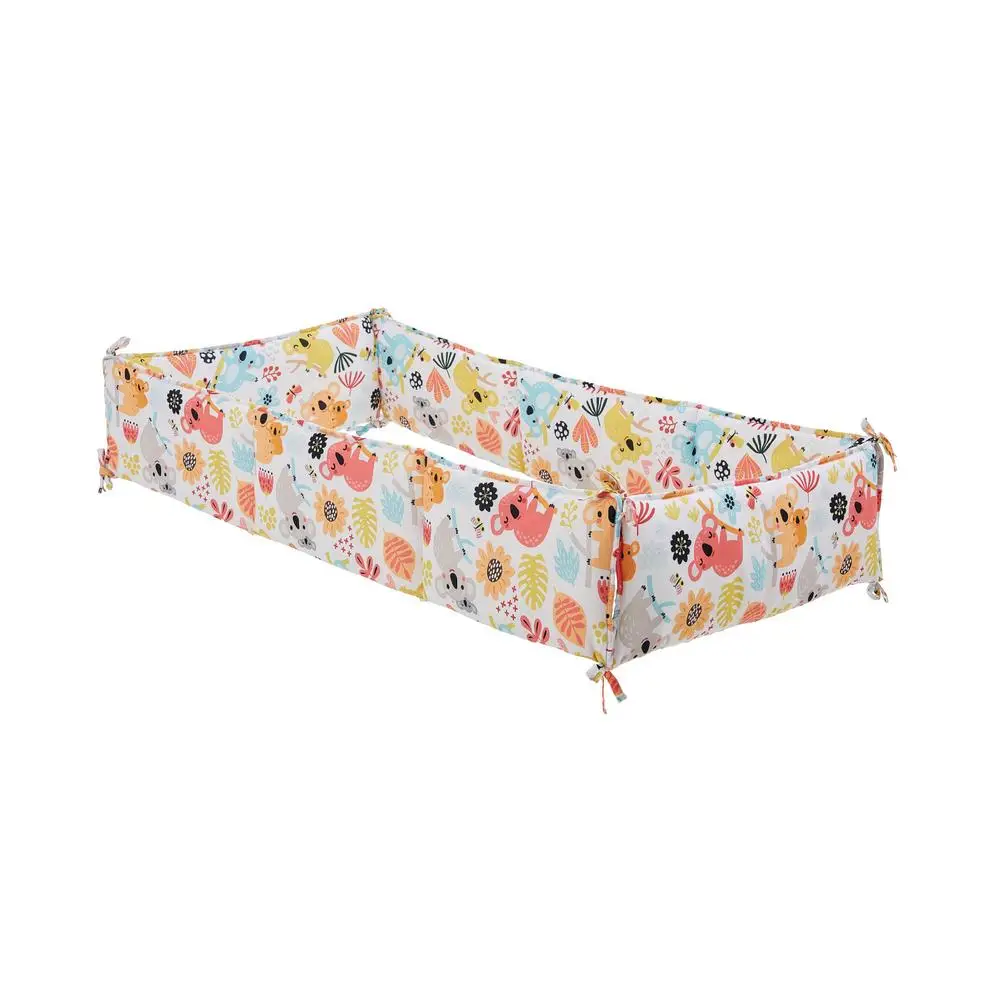 Playmat bébé sécurisé coussinets protection lit 4 côtés motif animaux koala soft coton universel