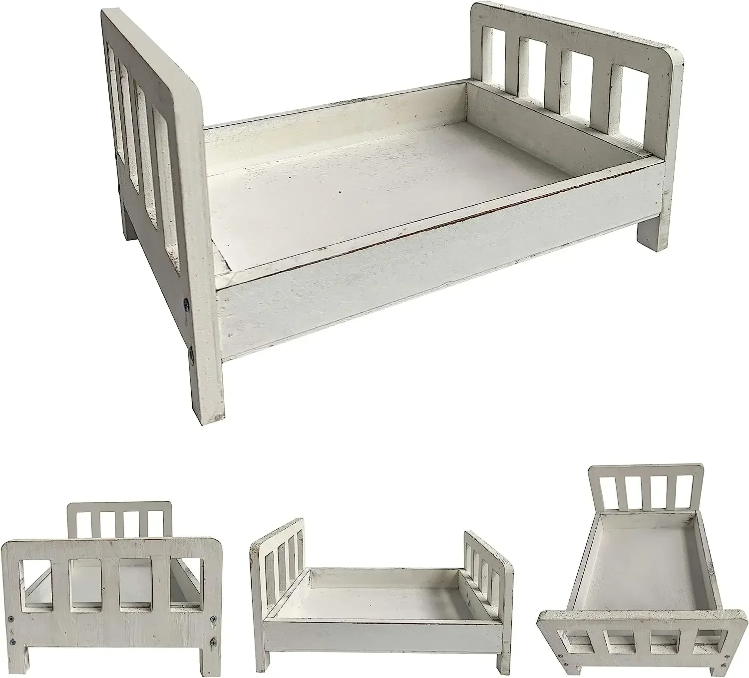 Accessoires de photographie pour nouveau-nés, lit en bois pour enfants, souvenirs pour bébés, accessoires d'im