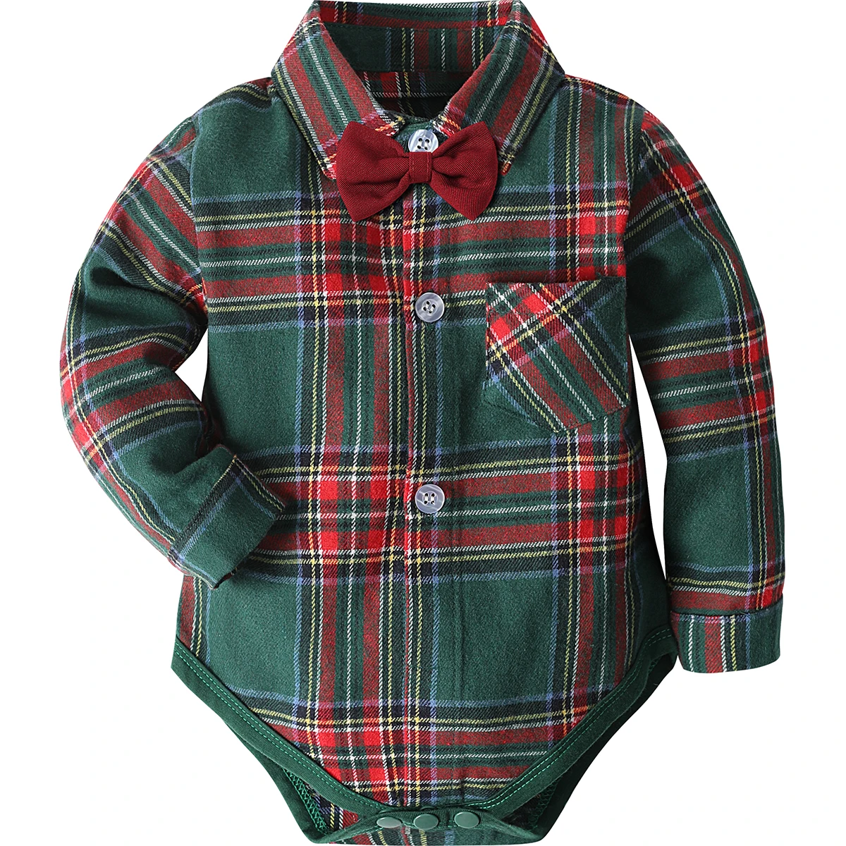Bébé garçon body chemise manches longues Baptême Fête mariage Baptême Noël bébé garçon élégant confortable cot