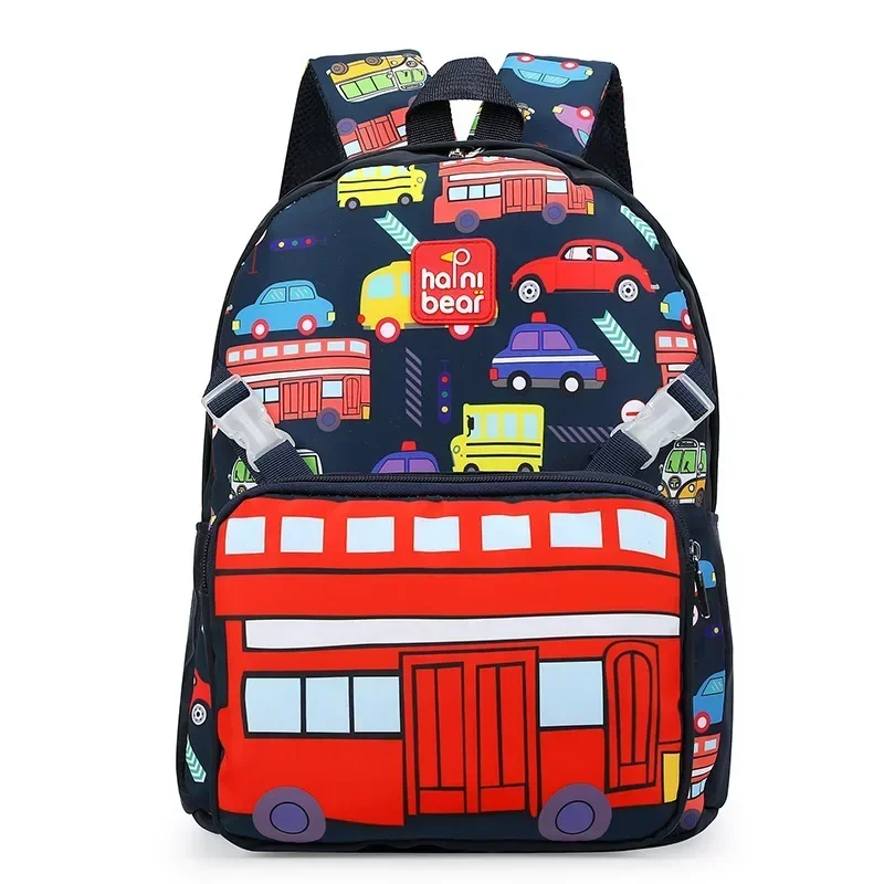 Sac à dos enfants halni bear motif véhicules école et sorties design coloré et confortable idéal pour garçon e