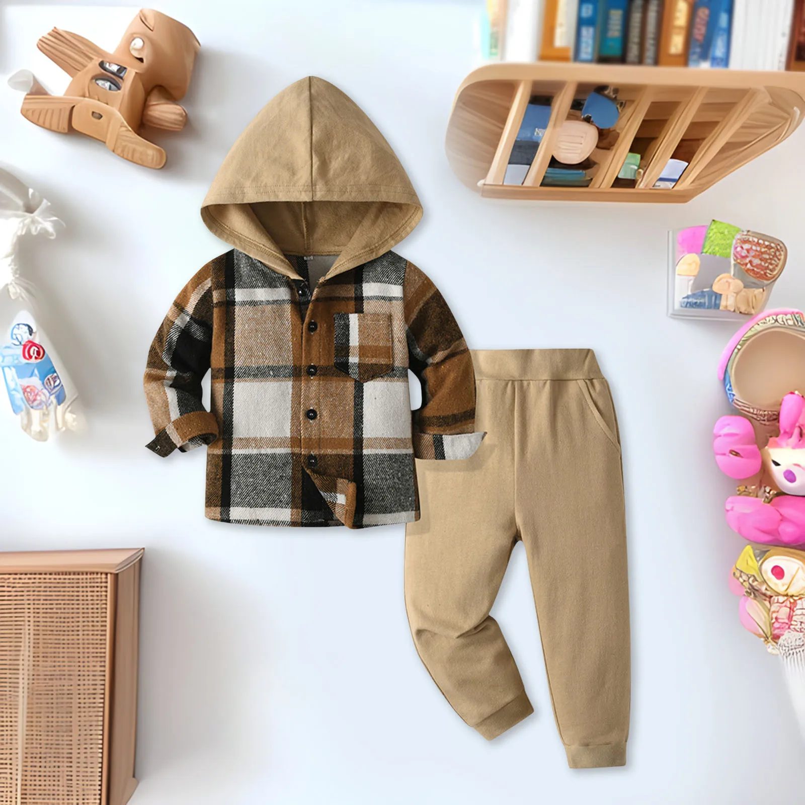 Tenue short pour bébés garçons, vêtements pour bébés garçons, sweat-shirt à manches longues, teinture par noua