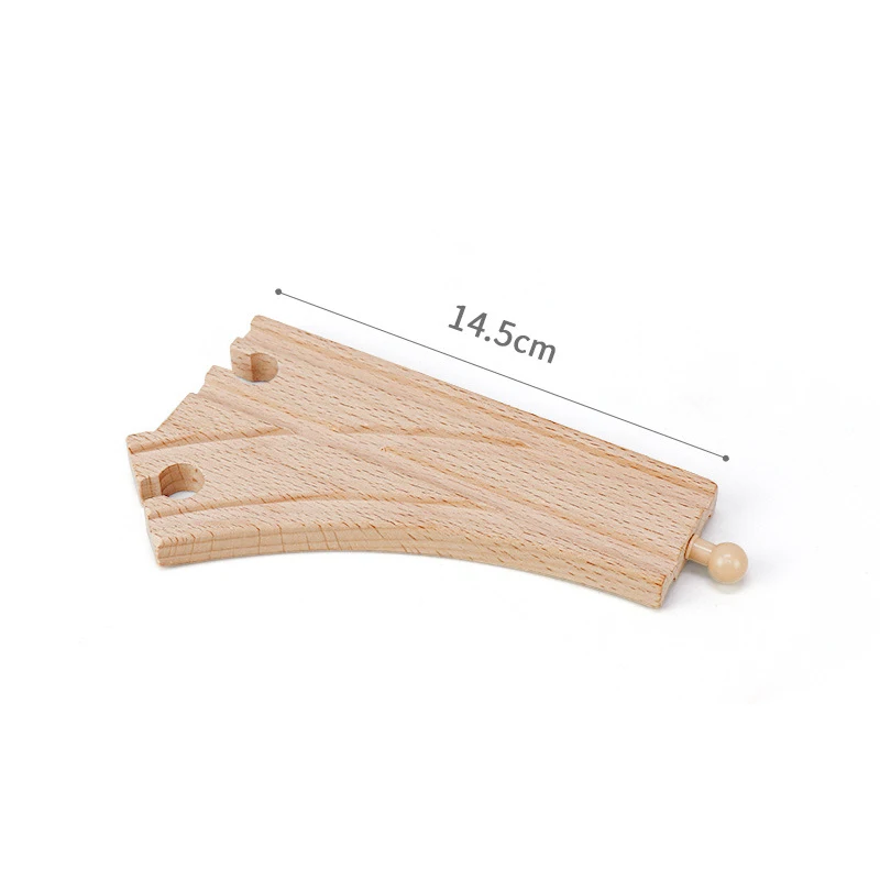 Accessoire rail en bois pour jouets train pièce de voie courbée jouet éducatif en bois naturel cadeau annivers