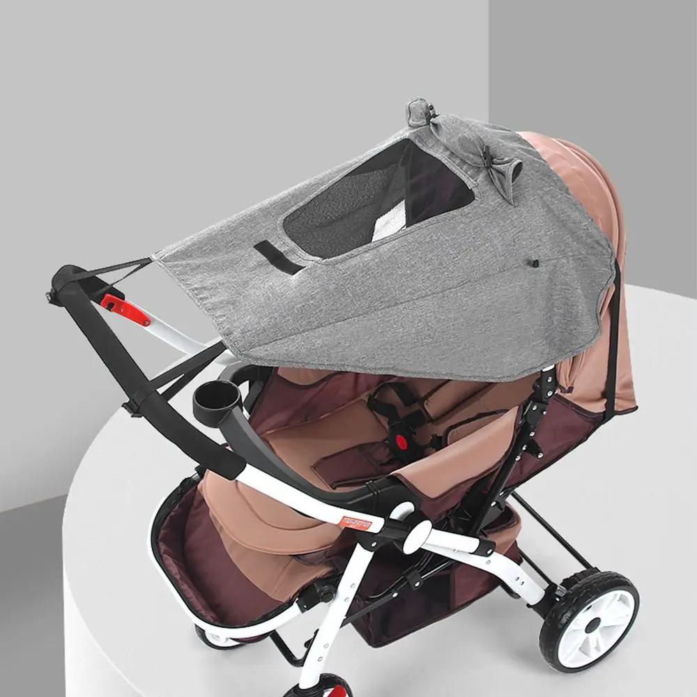 Accessoire poussette parasoleil antiUV tissu durable couverture bébé moderne gris