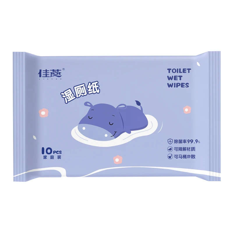 Lingettes humides hygiène bébé voyage portable lingettes soin nettoyage 10pcs design enfant friendly hypoaller