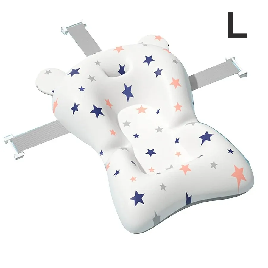 Coussin de baignoire bébé support de bain ajustable tapis de siège coussin de douche siège de bain pliable cou
