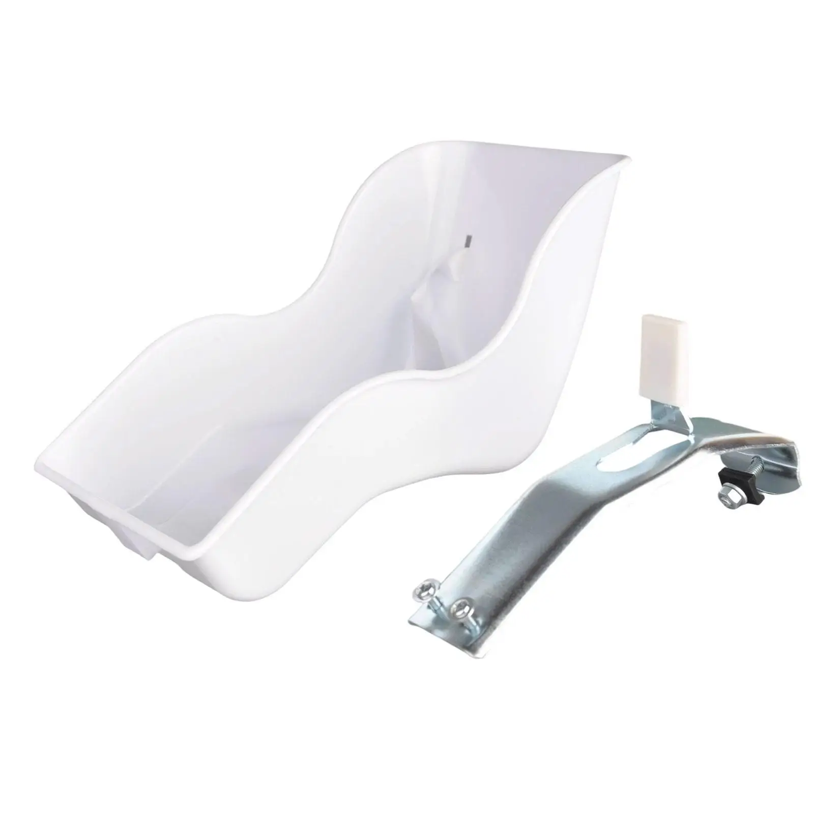 Portesavon mural en plastique blanc et métal design moderne minimaliste support mural fixe distributeur savon