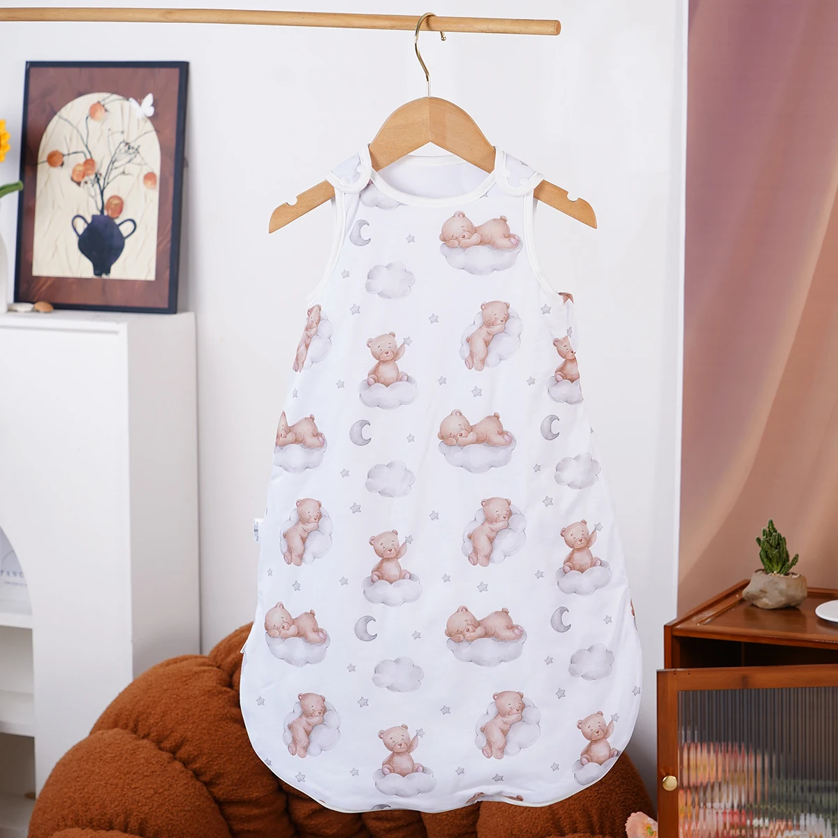 Happy Flute bébé sac de couchage bambou coton chaud portable couverture hiver imprimé gilet sac de couchage po