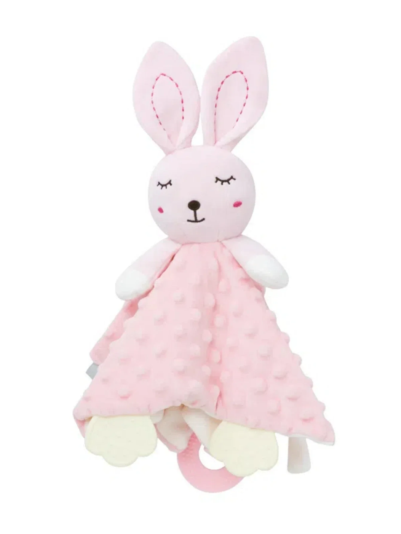 Doudou Lapin en Peluche Douce pour Bébé NouveauNé Jouet de Réconfort