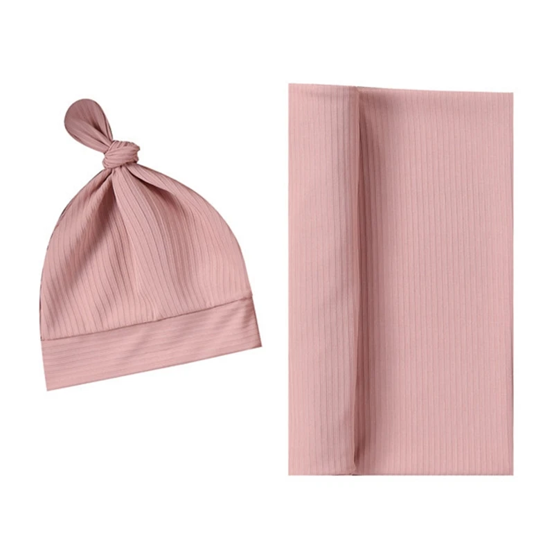 Couverture en mousseline de coton doux pour bébé ensemble bonnet et étoffe 80x80cm unisexe idéal pour swaddlin