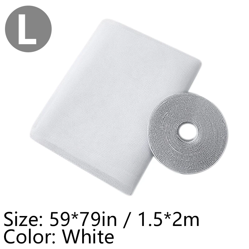 Toile en maille polyester coton blanche grande dimension 1.5x2m moustiquaire bricolage décoration artisanat US