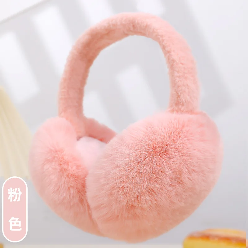 Cacheoreilles pliables hiver fourrure synthétique doux rose adulte style mignon protection oreilles froid ski 