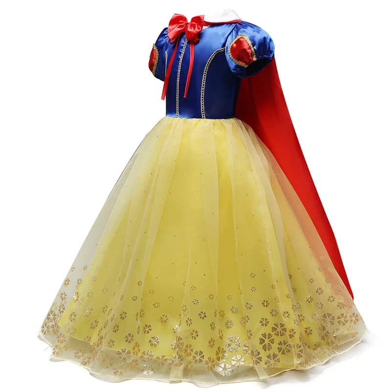 Robe de princesse en satin et tulle pour enfants Costume de fête d'anniversaire Matériaux doux Style classique