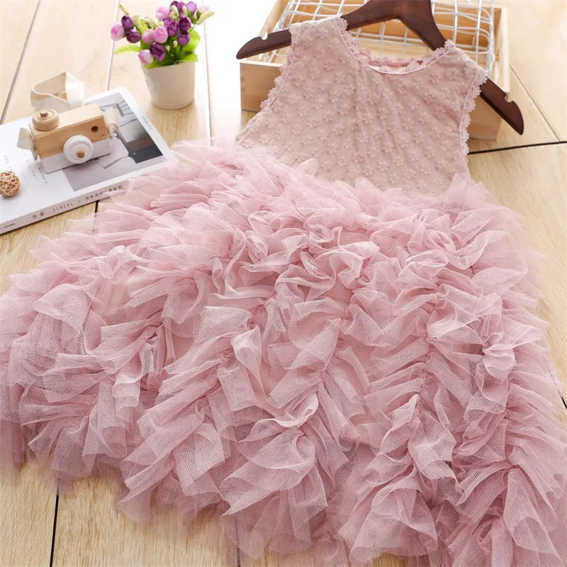 Robe de Princesse à Col Rond pour Bébé Fille Tenue de Soirée Matière Douce Style Élégant Tailles 1336 Mois
