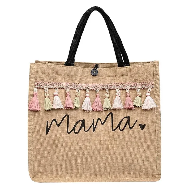 Sac fourretout maman lettre 'Mama' imprimée sac à main grande capacité tote bag décontracté pour maman bébé ac