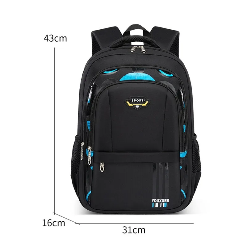 Sac à dos sport pour enfants sac d'école antieau design moderne style sportif couleur noire bleu et blanc dime