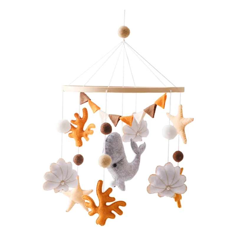 Berceau Mobile Décoration Bébé Feutre Doux Marine Animaux Éducatif Éveil Visuel Confort Chambre Cadeau Bébé 03