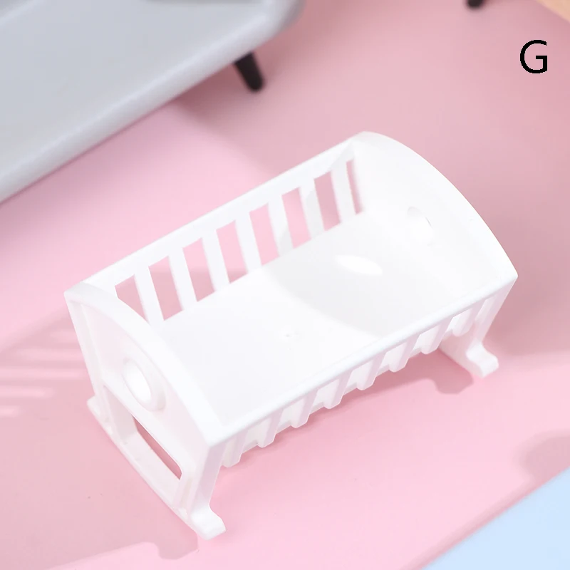Lit bébé berceau miniature 1:12 pour maison de poupée accessoire déco