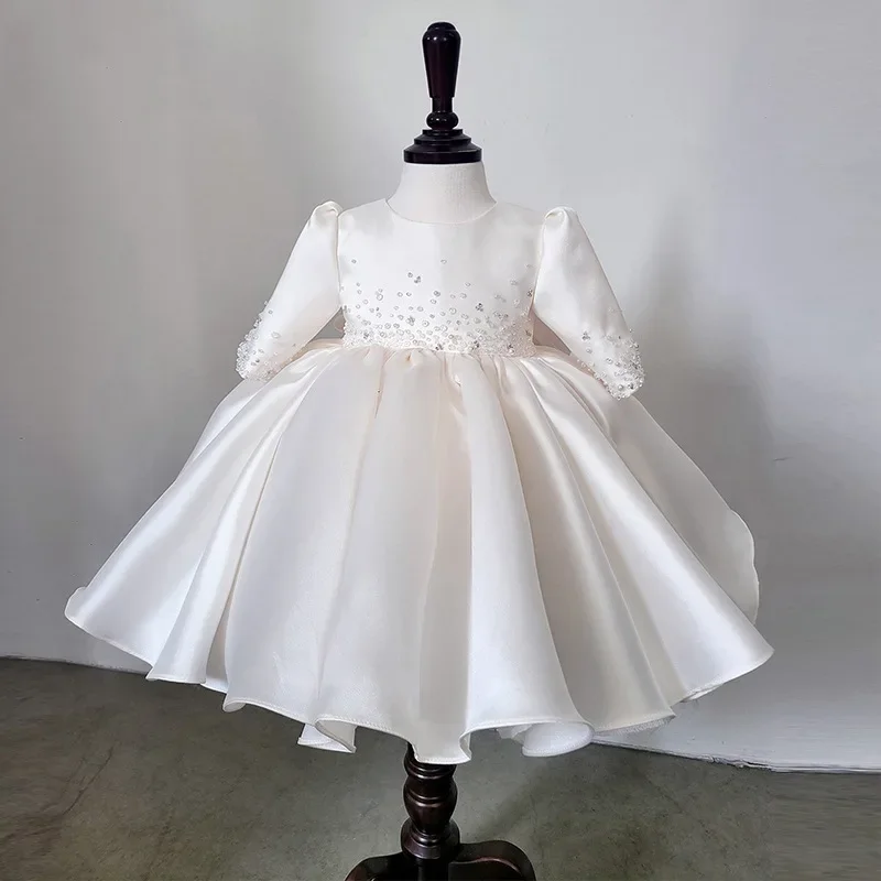 Robe de cérémonie pour enfant robe de princesse en tulle occasion spéciale baptême mariage mariage fille robe 