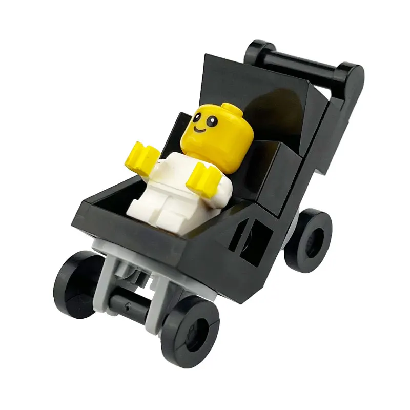 Poussette jouet pour figurines bébé jouet de construction compatible LEGO accessoire ludique pour enfants 410