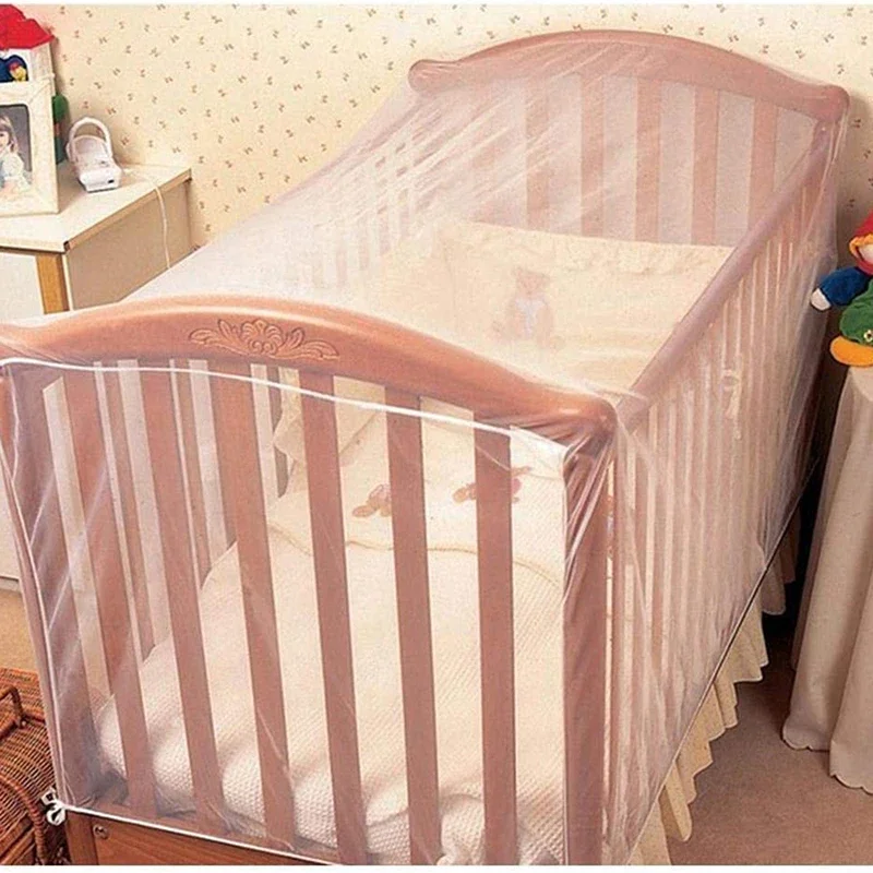 Moustiquaire pour lit de bébé couverture en maille blanche pliable respirante universelle antibuée quatre sais