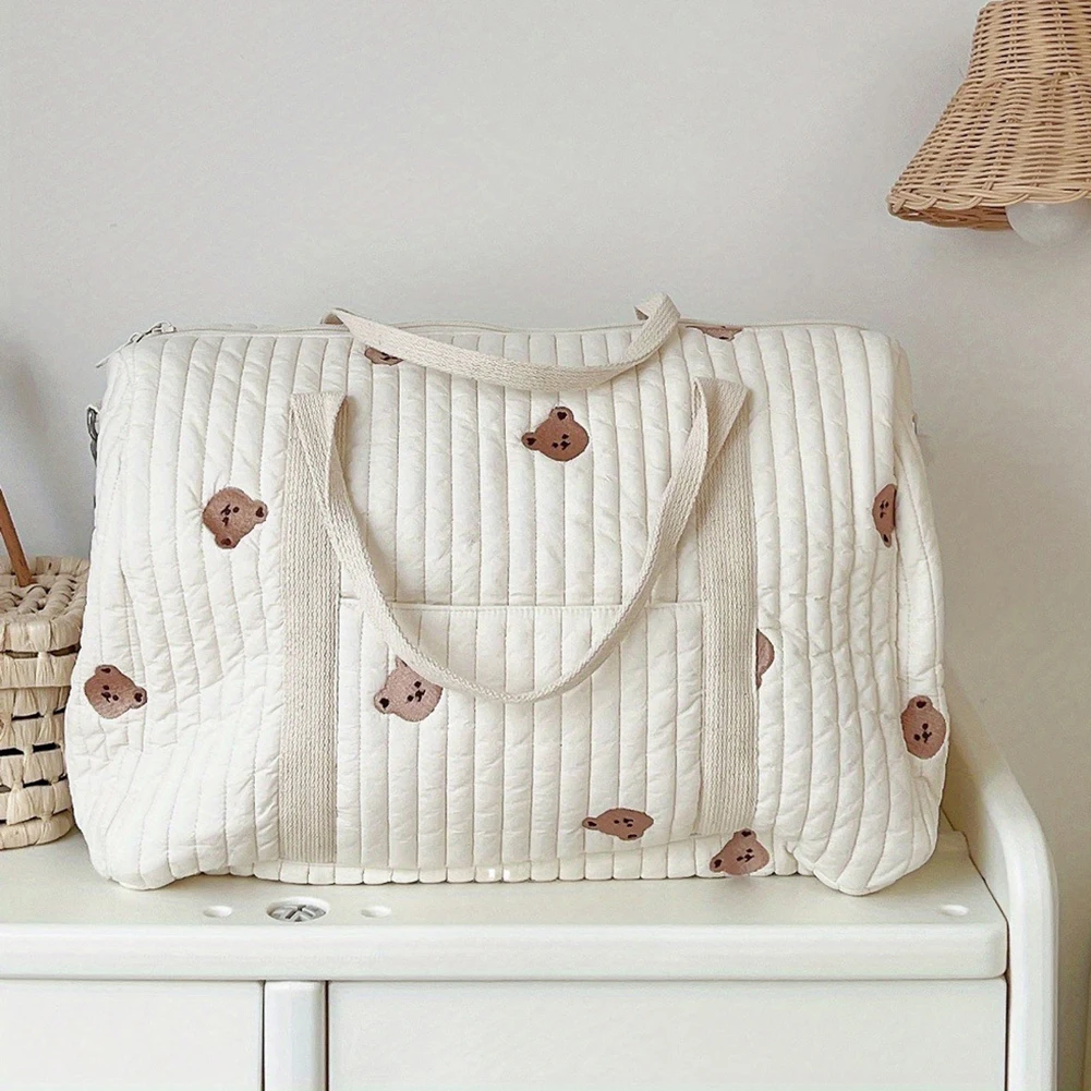 Sac de voyage pour bébé motifs ours sac à langer épaules style moderne fonctionnalité espaço weekend maman pap