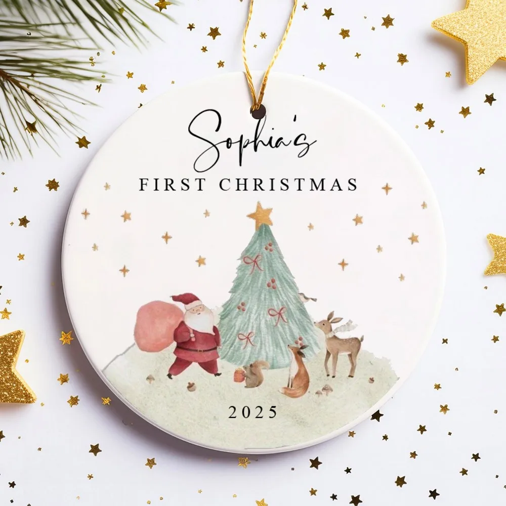 Boule de Noël personnalisée pour bébé souvenir de Noël cadeau de
