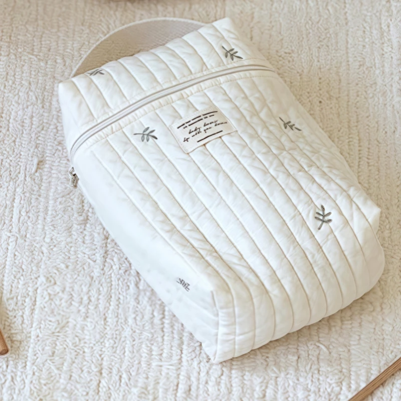 Sac à couches portable pour poussette matelassé pour bébé organizer brodé sacs pour maman accessoires pour béb