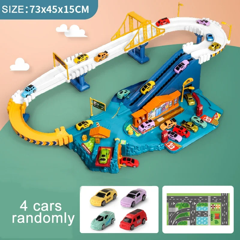 Circuit dinosaure voiture électrique jouet enfant aventure course 4 voitures accessoires éducatifs sûreté desi
